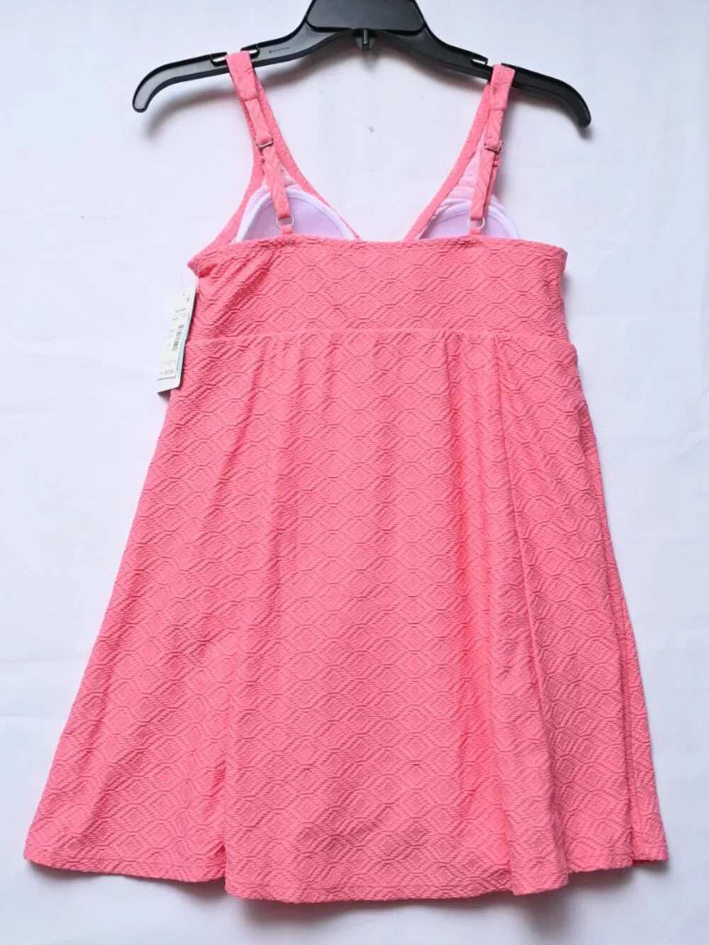Swim Solutions Women's Textured Tie-Front Swim Dress Women's Size 14 NWTS - Picture 5 of 12